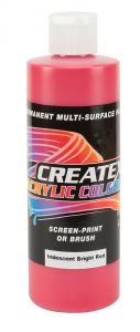 Createx Acrylic Colors Iridescent Brite Red, 8 oz.