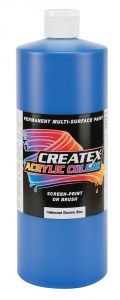Createx Acrylic Colors Iridescent Electric Blue, 32 oz.