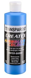 Createx Airbrush Colors Transparent Caribbean Blue, 8 oz.