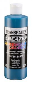 Createx Airbrush Colors Transparent Aqua, 8 oz.
