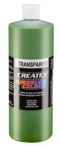 Createx Airbrush Colors Transparent Leaf Green, 32 oz.