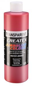Createx Airbrush Colors Transparent Crimson, 16 oz.