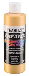 Createx Airbrush Colors Pearl Satin Gold, 8 oz.