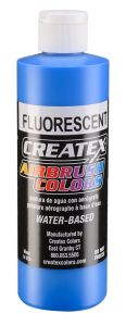 Createx Airbrush Colors Fluorescent Blue, 8 oz.