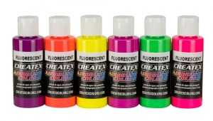 Createx Airbrush Colors Fluorescent Set, 2 oz.