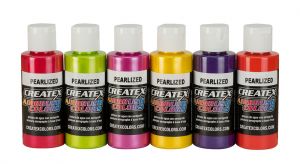 Createx Airbrush Colors Pearlized Sampler Set, 2 oz.