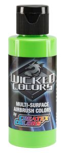 Createx Wicked Colors Fluorescent Green, 2 oz.
