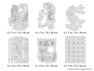 Artool  Kanji Master Mini Series Set Freehand Airbrush Template by Dennis Mathewson