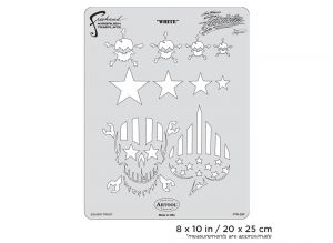 Artool Patriotica White Freehand Airbrush Template by Craig Fraser