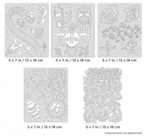 Artool  Curse of Skullmaster Mini Series Set Freehand Airbrush Template by Craig Fraser