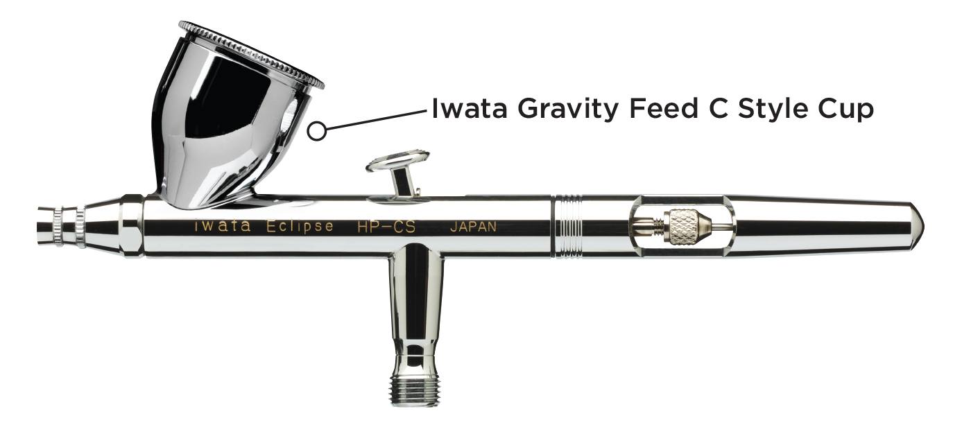 Iwata Eclipse CS Gravity Feed Dual Action Airbrush with C cup