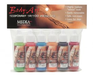 Medea Body-Art Airbrush Paint Set (6 1 oz Bottles)