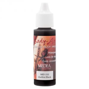 Medea Airbrush Body Paint Outline Black 1 oz