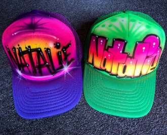 image of airbrushed hats